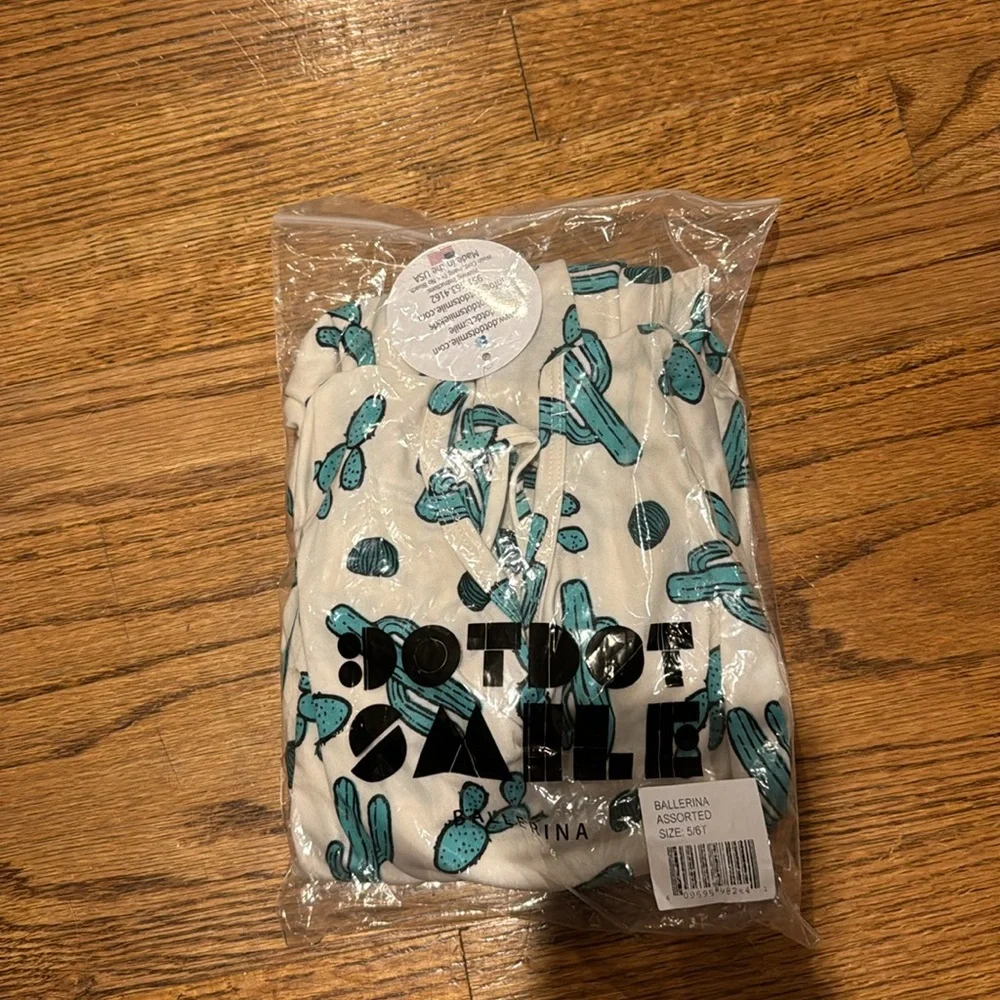 NWT Dot Dot Smile White Green Cacti Ballerina Twirl‎ Dress